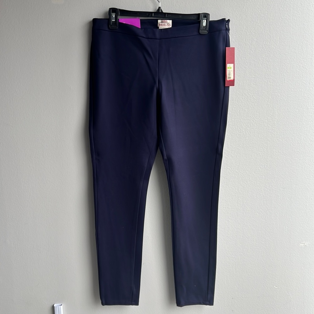NWT Merona Navy Stretch Skinny Pants, Size 12